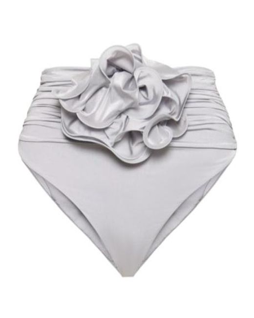 Magda Butrym Gray Flower Bikini Swimsuit
