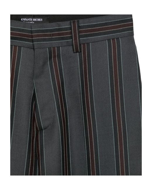 Enfants Riches Deprimes Gray Striped Casual Trousers for men