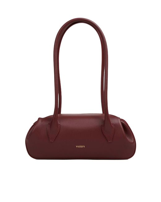 Yuzefi Red Magnetic Buckle Shoulder Bag