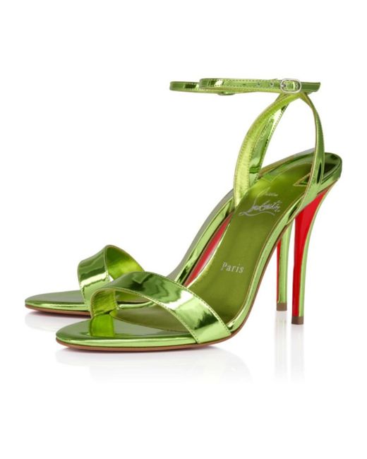 Christian Louboutin Green Miss Z Sandal Strappy Sandals
