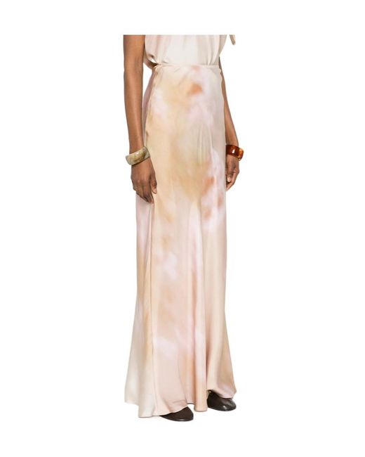Fabiana Filippi Pink Printed Twill Skirt