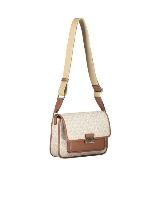 Michael Kors Natural Logo Flap Shoulder Bag
