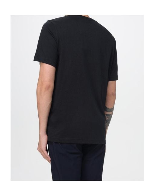 Paul Smith Black Embroidered-Motif T-Shirt for men