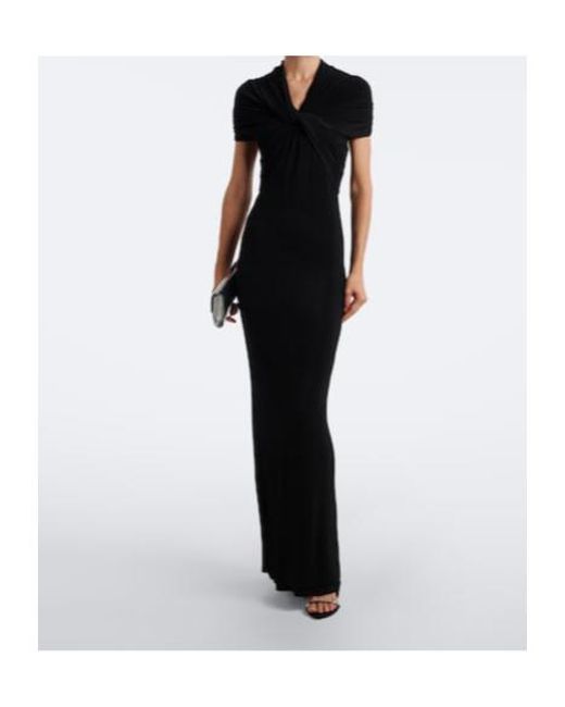 TOVE Black Rama Gathered Maxi Dress