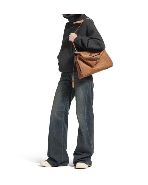 Balenciaga Brown Rodeo Medium Shoulder Bag