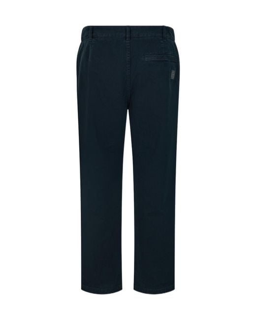 Stone Island Blue Regular-Fit Chino Trousers for men