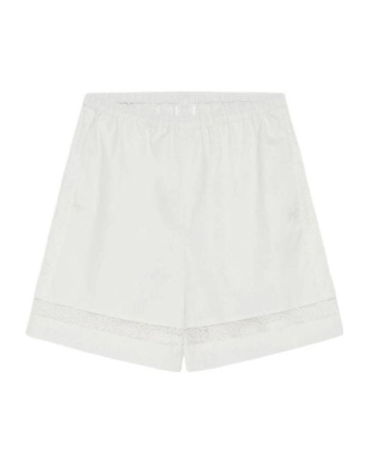 Marella White Lightweight Poplin Shorts