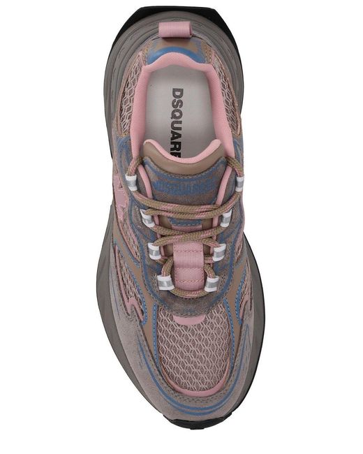 DSquared² Brown Sprinter Side Maple Leaf Detailed Sneakers