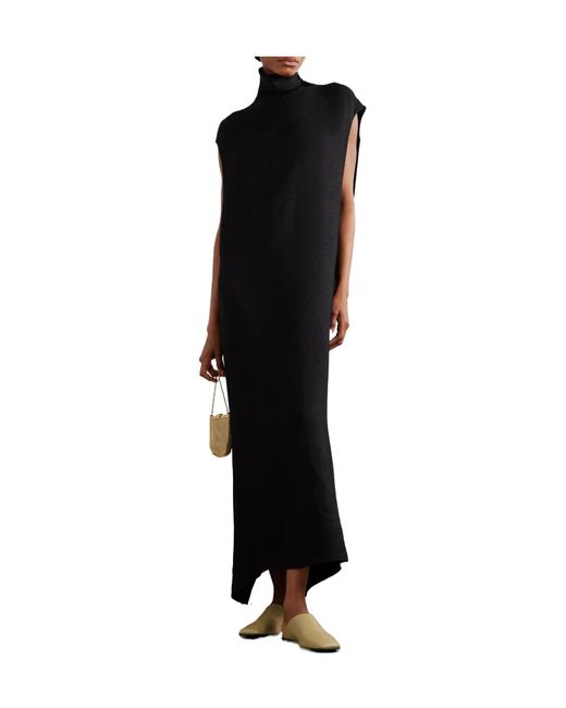 Calvin Klein Black Thea Mock-Neck Maxi Dress