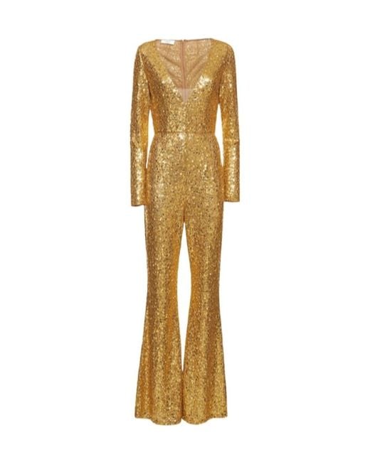 Michael Kors Metallic Sequined V-Neck Jumpsuit