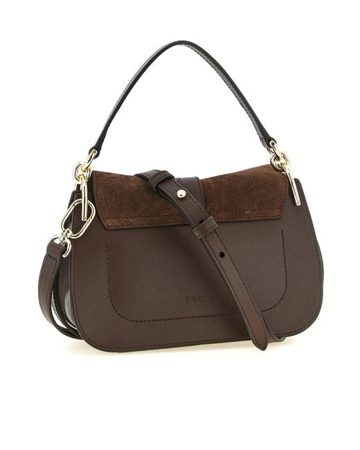 Furla Brown Flap Shoulder Bag