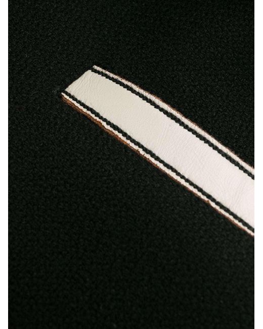 Saint Laurent Black Teddy Varsity Jacket for men