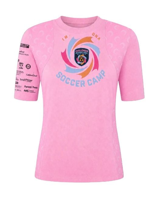 MARINE SERRE Pink Graphic-Print Panelled T-Shirt