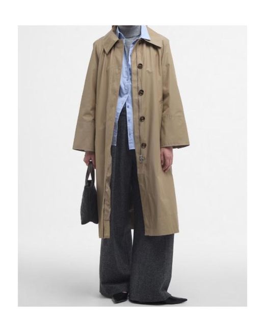 Barbour Natural Beatrix Showerproof Trench Coat