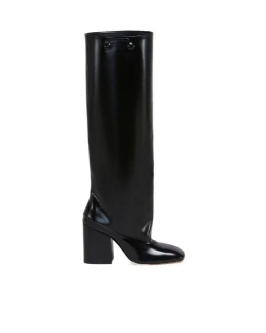 Marni Black Leather Trunkaroo Knee-High Boot