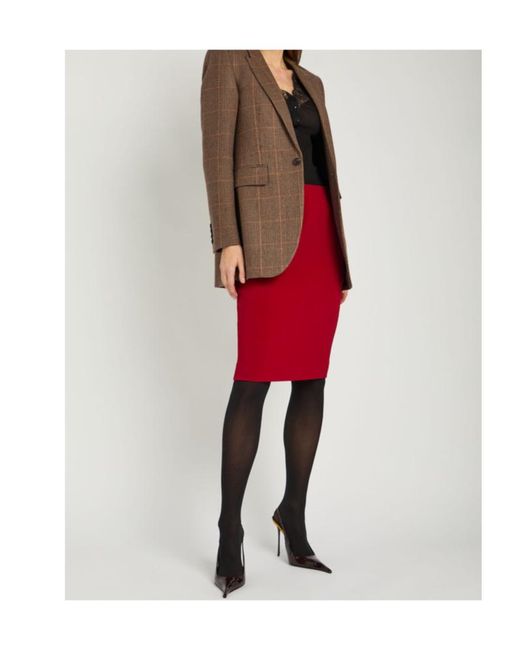 Saint Laurent Brown Houndstooth Wool And Cashmere-Blend Blazer