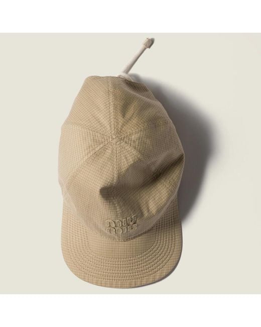 Miu Miu Natural Cotton Baseball Cap