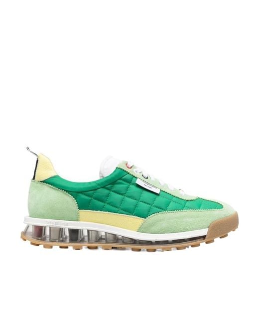 Thom Browne Green Tech Runner Low-Top Sneakers for men