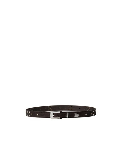 Lemaire White Studded Buckle Fastened Belt for men