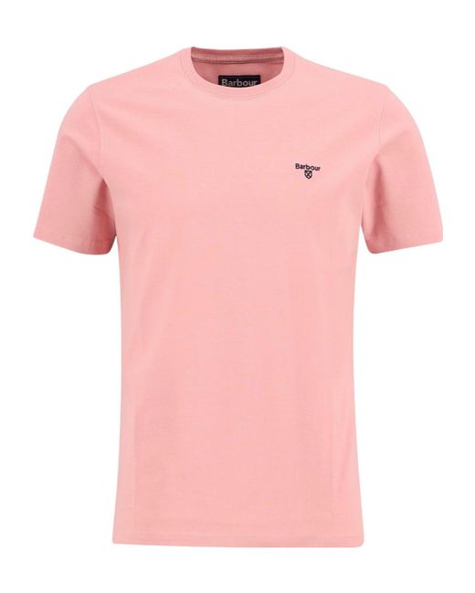 Barbour Pink Logo Short-Sleeved T-Shirt for men