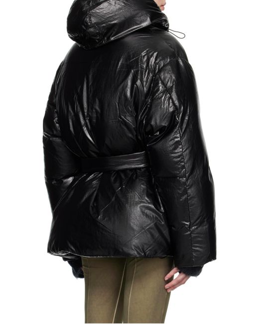 Acne Black Belted Puffer Jacket
