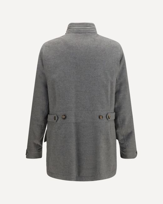 Brunello Cucinelli Gray Cashmere Jacket for men