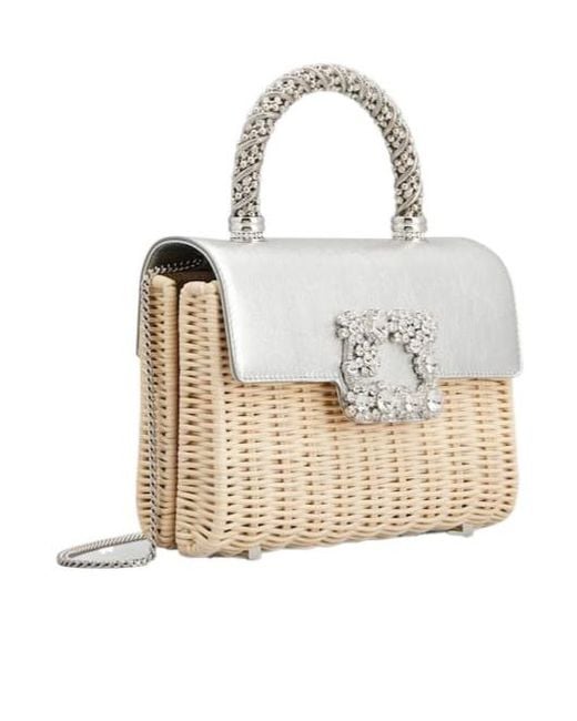 Roger Vivier White Jewel Efflorescence Mini Bag