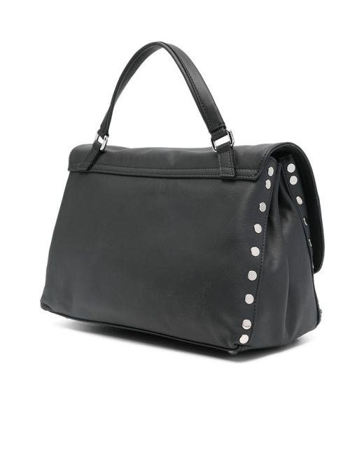 Zanellato Black Small Studded Shoulder Bag