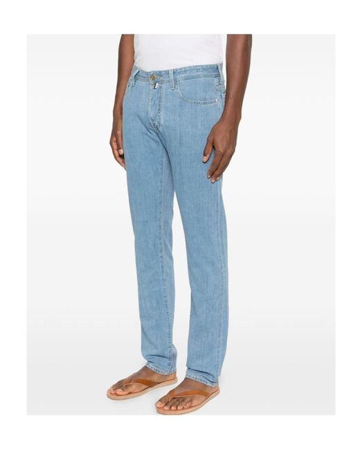 Jacob Cohen Blue Bard Button-Fastening Jeans for men