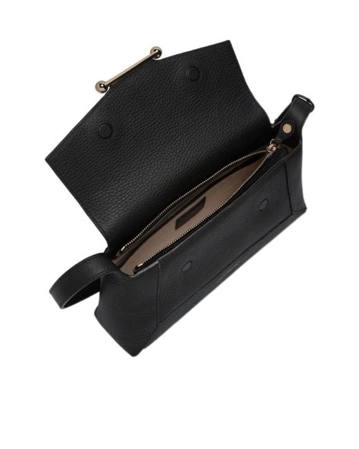 Strathberry Black Mosaic Leather Shoulder Bag