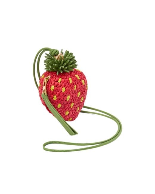 Loewe Green Strawberry Coin Purse