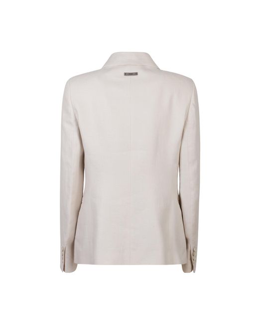 Peserico White Double-Breasted Tailored Jacket