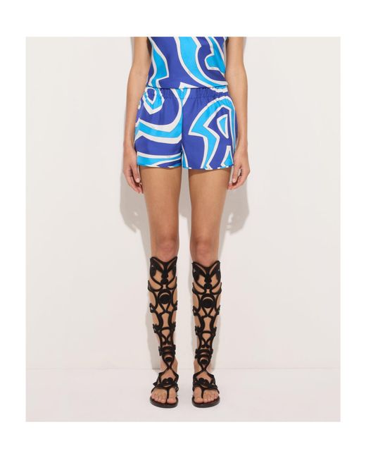 Emilio Pucci Blue Short Shorts