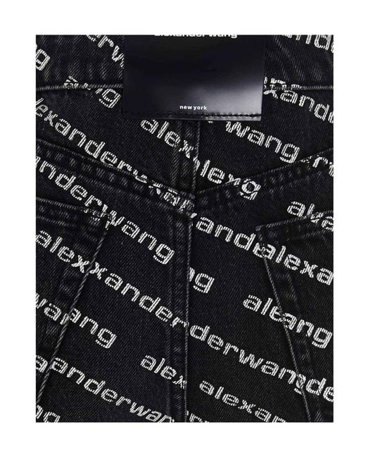 Alexander Wang Gray Bite Logo Shorts