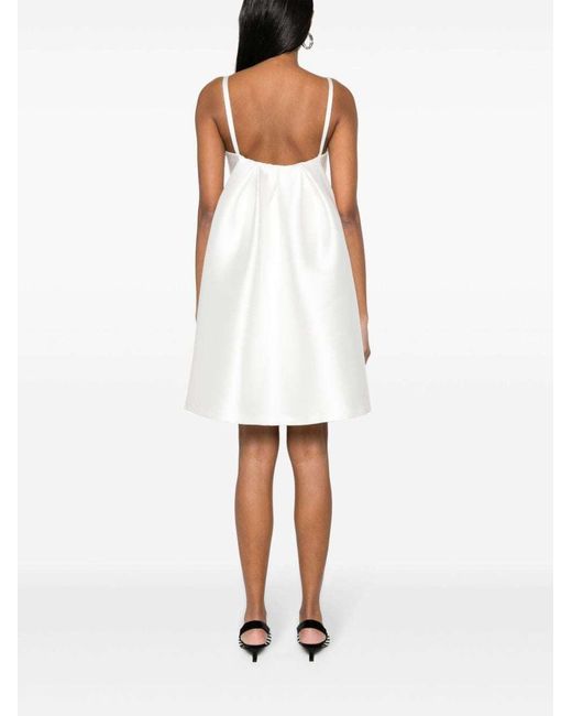 P.A.R.O.S.H. White Papavero Mini Dress