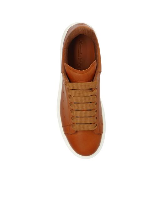 McQueen Brown Oversized Lace-Up Sneakers