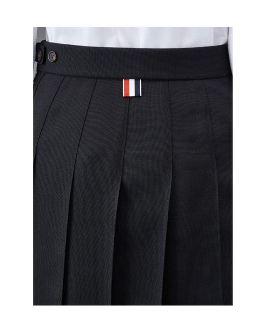 Thom Browne Black Pleated Mini Skirt