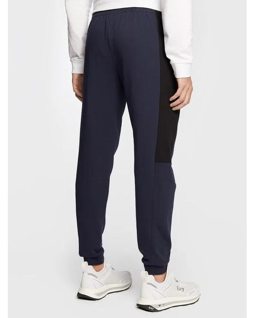 EA7 Blue Logo Sweatpants for men