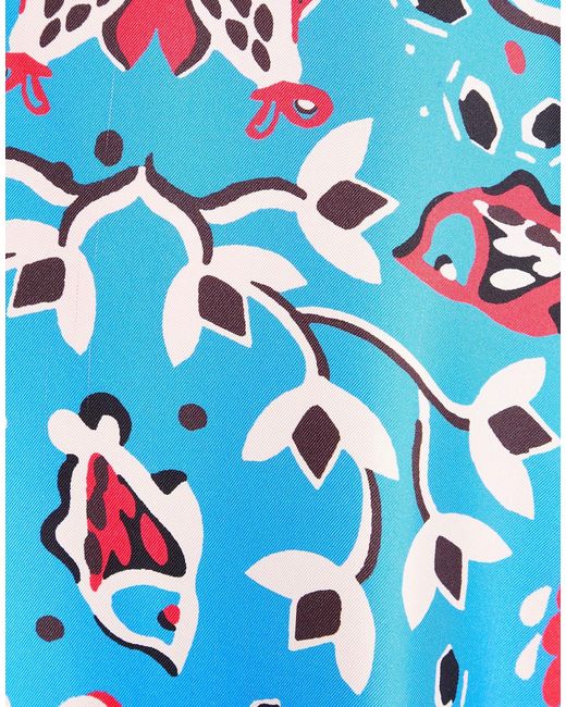 Tory Burch Blue Fitted Printed Dress