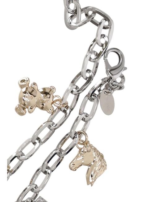 Vivienne Westwood White Charm Embellished Chain Belt