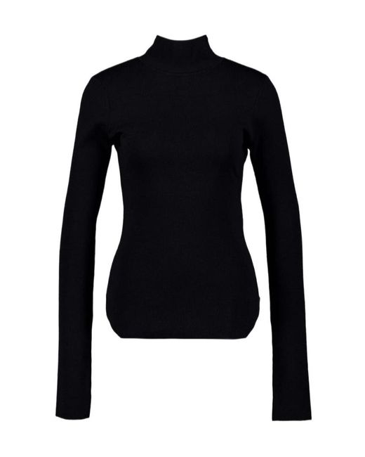 Balenciaga Blue Long-Sleeved Knit Polo Top