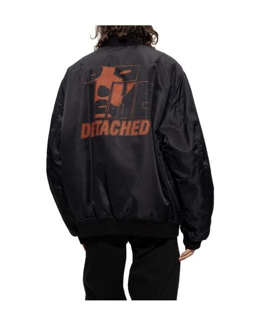 Raf Simons Blue Detached-Print Bomber Jacket for men