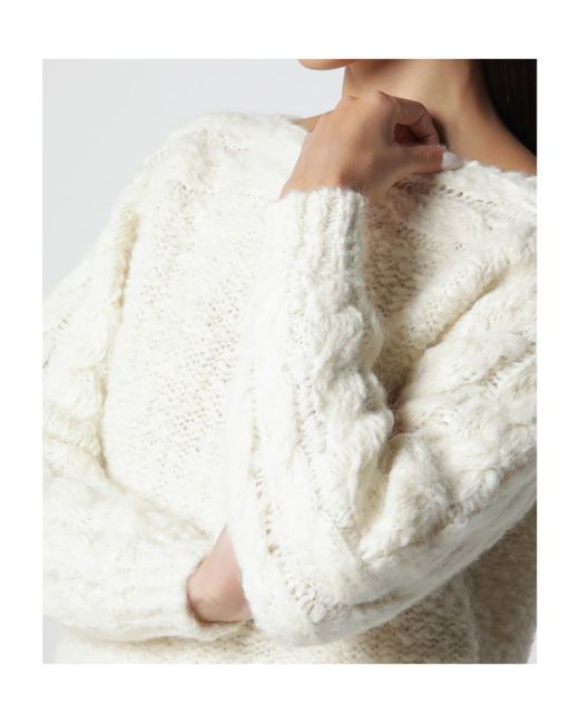 Isabel Marant Blue Ecru Wool-Blend Sweater