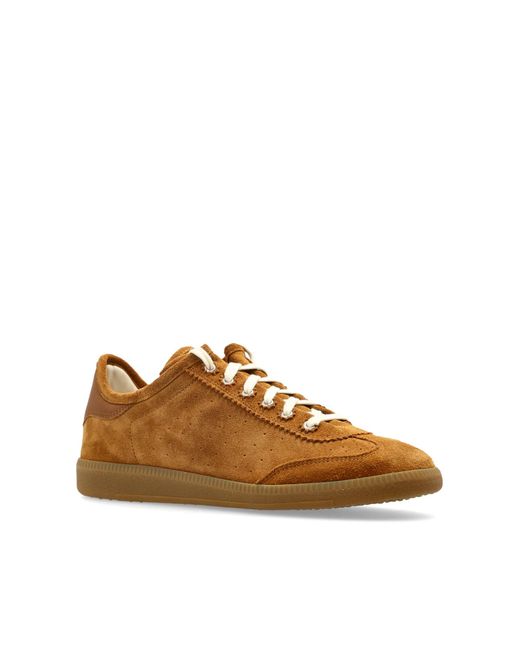 Isabel Marant Brown Lace-Up Low-Top Sneakers