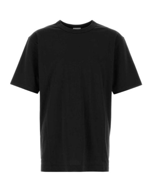 Dries Van Noten Black Crewneck Short-Sleeved T-Shirt for men