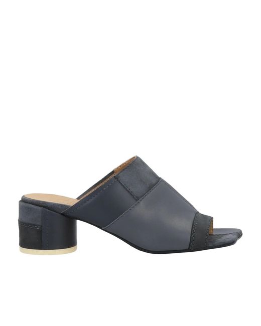 MM6 by Maison Margiela Blue Solid-Colored High-Heeled Sandals
