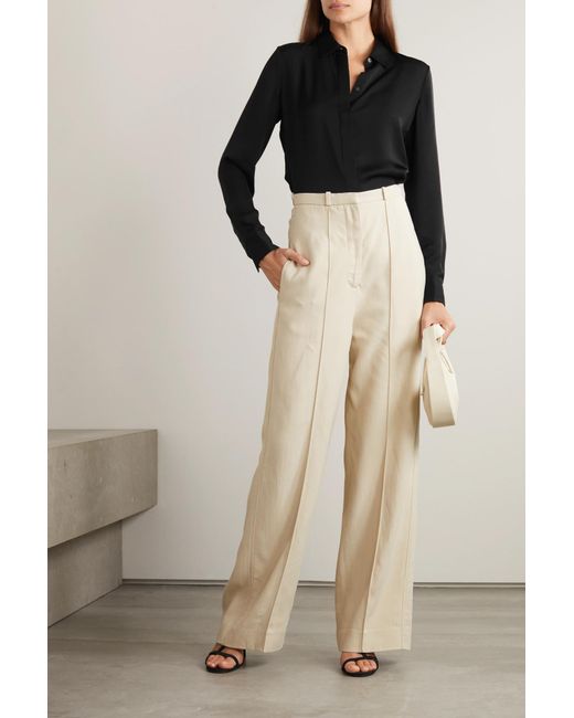 Theory Black Georgette Fitted Shirt