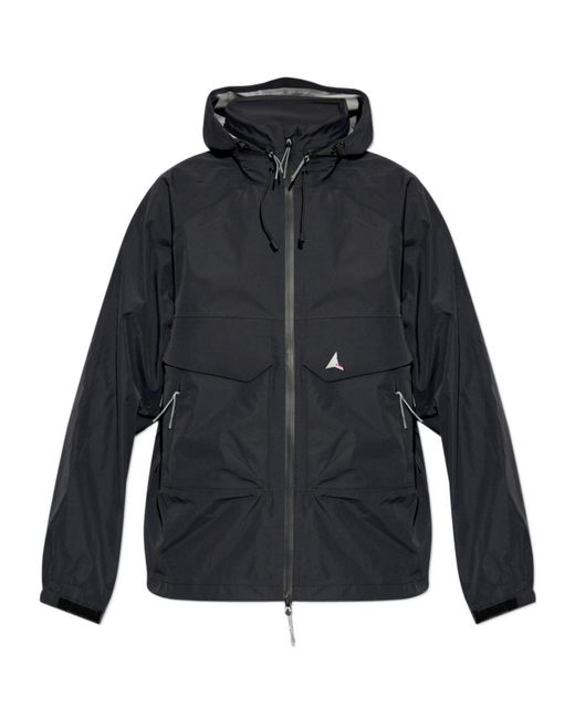 Roa Blue Zip Pocket Hooded Jacket for men