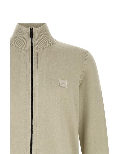 Boss Natural 'Kanozip_S' Cardigan for men