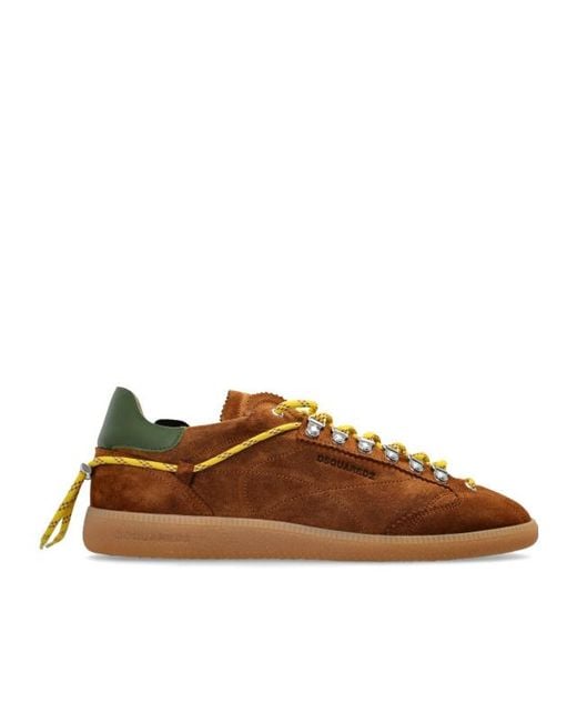 DSquared² Brown Lace-Up Sneakers